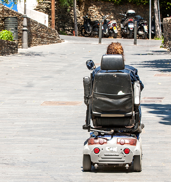 Fauteuil électrique bordeaux rive droite